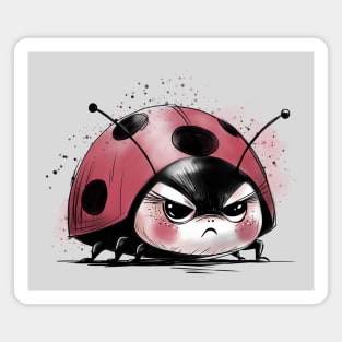Grumpy Ladybug Magnet